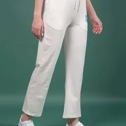 crimsoune club Floral Print Straight Trackpants with Drawstrings Waist image 2