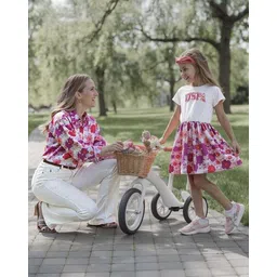 u.s. polo assn. Girls Floral Fit And Flare Dress image 2