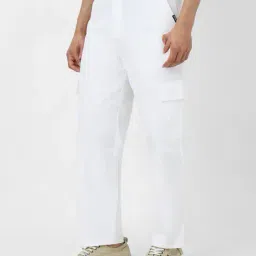 urbano fashion Men Flat Front Loose Cargo Pants image 2