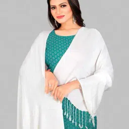 ebadat Viscose Dupatta with Tassels  image 2