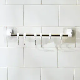 home centre Orion Medallion Adhesive Towel Bar with Hooks image 2
