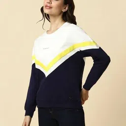 allen solly Men Self-design Sweatshirt image 2