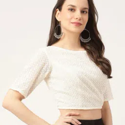 studio shringaar Embroidered Back Open Blouse image 2