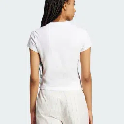 adidas originals Women Slim Fit Crew-Neck Cotton T-Shirt image 2