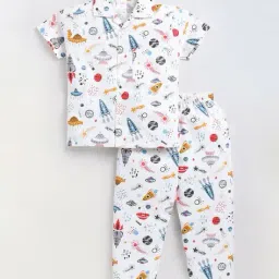 nauti kidz Boys Cartoon Nightsuit Set image 2