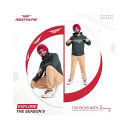 red tape Men Sneakers with PU upper image 2