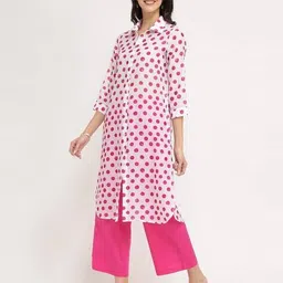 pink fort Women Polka-Dot Suit Set image 2