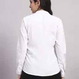 rare camel Women Spread Collar Shirt with Full Sleeves  image 2