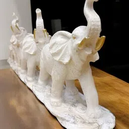 gg god gift enterprises 5 Running Elephant Showpiece image 2