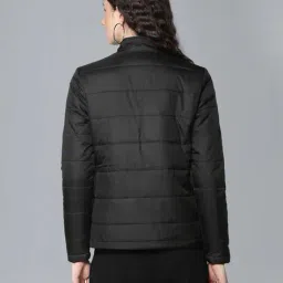 maykr Women Quilted Bomber Jacket with Zip-Front image 2
