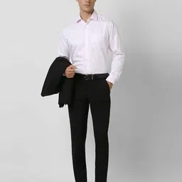 van heusen Men Slim Fit Flat Front Trousers image 2