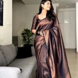 handsel Women Woven Banarasi Art Silk Saree image 2