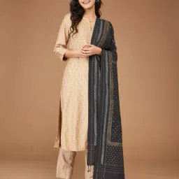 fabindia Women Printed Dupatta with Tassels image 2