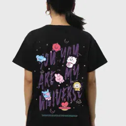 bewakoof Graphic Print Round-Neck T-Shirt image 2