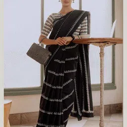 saree mall Women Striped Saree image 2