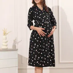 easy mom Women Floral Print Fit & Flare Dress image 2