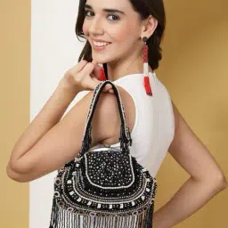 anekaant Women Embellished Clutch with Detachable Strap image 2