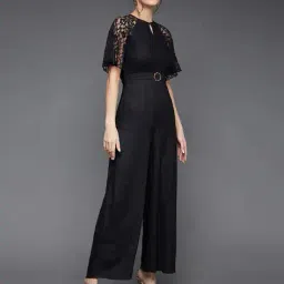 miss chase Women Lace Jumpsuit with Insert Pocket image 2