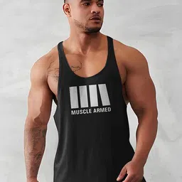 bab Men Typographic Print Sleeveless Vest image 2