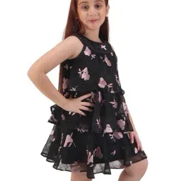 cutecumber Girl Floral Print A-Line Dress image 2