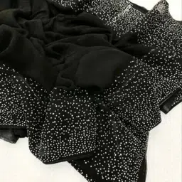 revangi Women Embellished Georgette Saree image 2