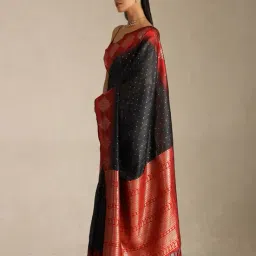 soch Zari Woven Saree with Contrast Border image 2