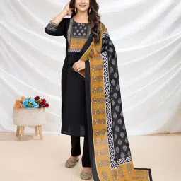 mojilaa Women Geometric Straight Kurta Set image 2