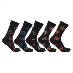 marc Pack of 5 Floral Print  Mid-Calf Length Socks image 2