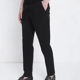 british club Men Mid-Rise Smart Slim Fit Pleated Trousers image 2