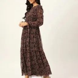 ladila enterprise Women Floral Print Tiered Dress image 2