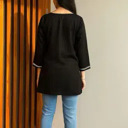 revangi Women Embroidered Straight Tunic image 2