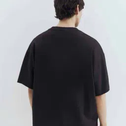 buda jeans co Men Typographic Print Oversized Crew-Neck T-Shirt  image 2