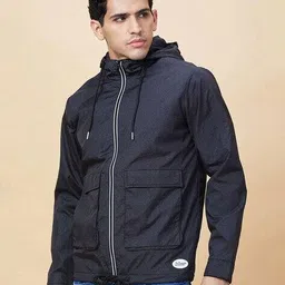 being human Men Regular Fit Hooded Jacket image 2
