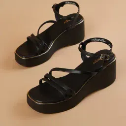 ginger by lifestyle Women Heeled Sandals With PU Upper image 2