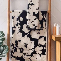 home centre Floral Print Hand Towel with Stitch Detail image 2