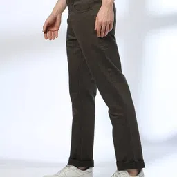 john players Men Slim Fit Flat-Front Trousers image 2