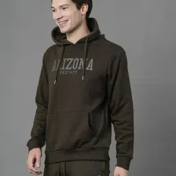 red tape Men Typographic Print Regular Fit Hoodie image 2