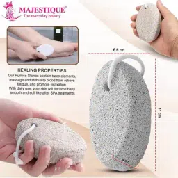 majestique Women Set of 2 Pumice Stone with Grip image 2
