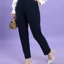 tokyo talkies Women Mid-Rise Slim Fit Trousers image 2