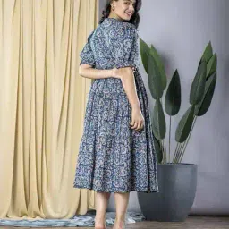 zwerlon x ag Women Floral Print A-Line Dress  image 2