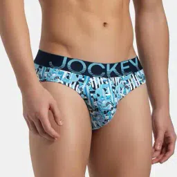 jockey Men Printed Briefs with Ultrasoft Waistband image 2