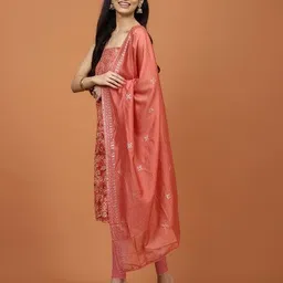 mbz.in by meena bazaar Women Self-design Unstitched Dress Material image 2