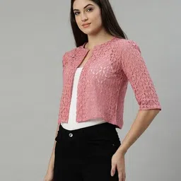 unaone Women Stylised Self-design Fit Shrug image 2