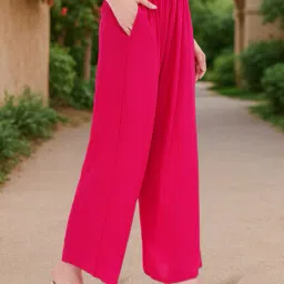 buythattrendz Women Flared Palazzo with Elasticated Waist image 2