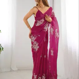 styleelite Women Embroidered Saree with Cut-Out Border image 2
