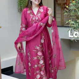 nyrika Women Embellished A-Line Kurta Set image 2