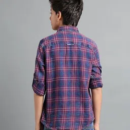 under fourteen only Boys Checks Relaxed Fit Shirt image 2