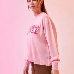 bewakoof Women Typographic Print Pullover image 2