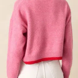 outzidr global Women Printed Round-Neck Pullover image 2