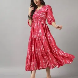 jash creation Women Maxi Fit and Flare Dress image 2